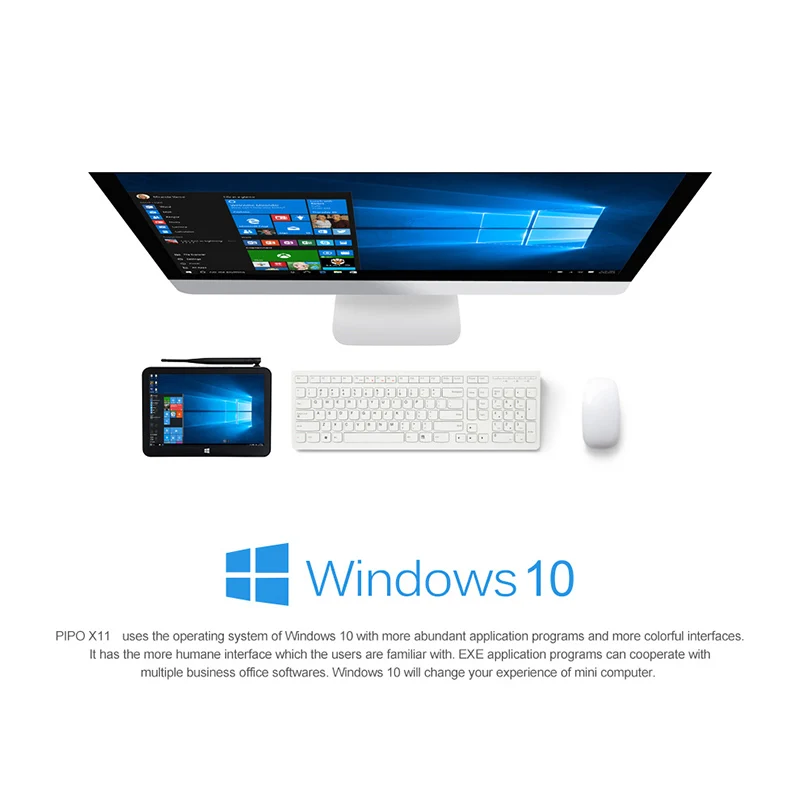 PiPO X11 Мини ПК 8,9 дюймов 1920x1200 нажатие на экран Windows10 ОС Intel Cherry Trail Z8350 2 ГБ/32 ГБ Smart tv Box Bluetooth 4,0 HD Me