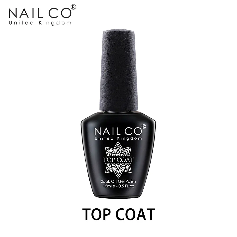 NAIL CO Gel Nail Polish 15ml Base Foundation and No Wipe Top Coat Transparent Primer Soak off Lacquer Rose Gold Varnish 2