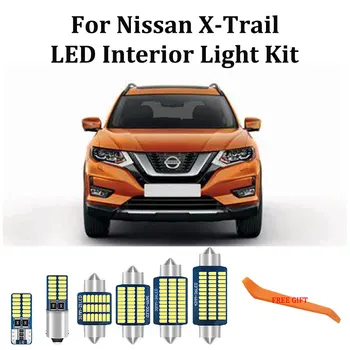 

100% White Error Free Canbus For Nissan XTrail X-Trail T30 T31 T32 LED Interior Dome lights+License plate Light Kit(2001-2019)