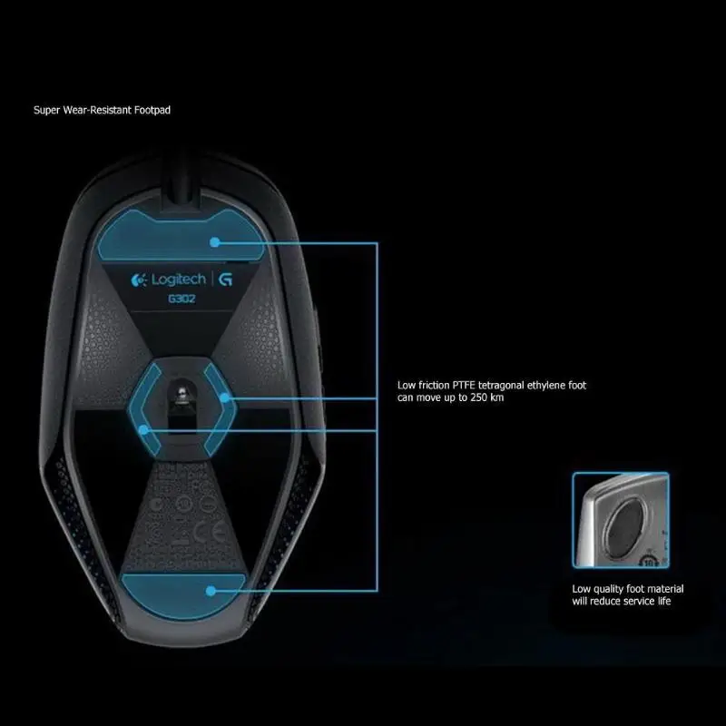 Logitech G302 Daedalus Prime MOBA игровая Мышь 6 кнопок Проводной Мышь сверхвысокая скорость мыши для Windows Vista/7/8/10, сhrome OS