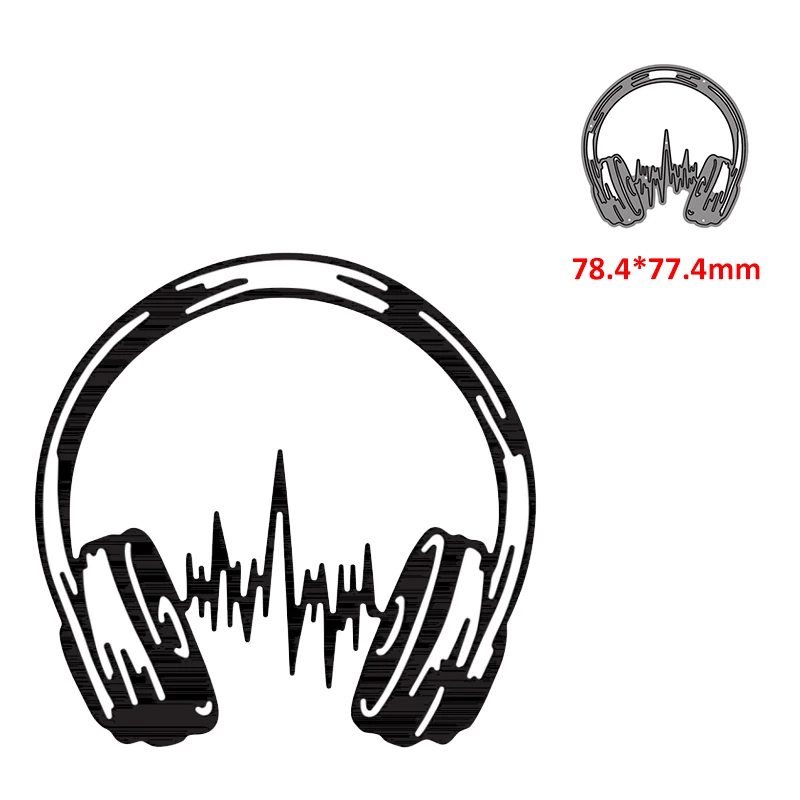 

metal cutting dies die cut mold headphone decoration diy Scrapbook paper craft knife mould blade punch stencils dies