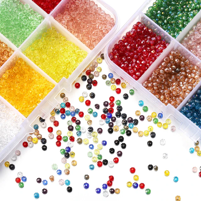 720 Perle Di Vetro Boemia Sfaccettate - 6mm E 8mm, Per Gioielli Fai-Da-Te, Con Scatola - Foto 6