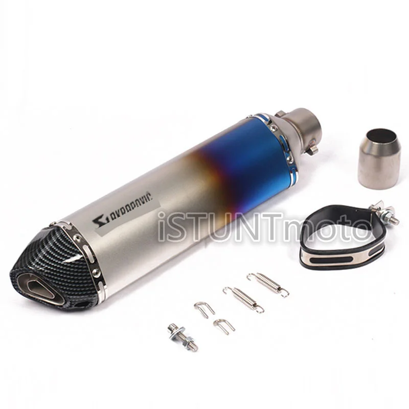 470 мм Akrapovic выхлопная труба универсальный мотоцикл Escape модифицированный скутер глушитель дБ убийца для Z750 F800GS MT07 ER6N R3 R6 R25 - Цвет: Laser-Type G