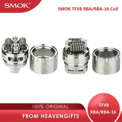 SMOK TFV8 RBA/RBA-16 катушка перестраиваемая настольная 0.28ohm Clapton двойные провода 50 Вт-140 Вт/0.16ohm Восьмиядерный Сплавленный Clapton провода 40 Вт-100 Вт