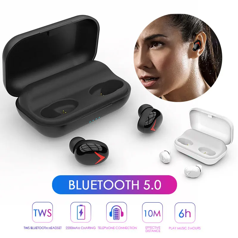 Pop TWS Bluetooth наушники голосовые сообщения звонки, чтобы ответить на повторный набор с зарядным устройством сенсорный контроль в ухо одиночный наушник в подарок