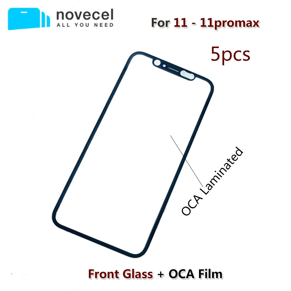 Внешнее стекло 2 в 1 A + 5 шт./лот с OCA для iPhone 11 11Pro Promax ЖК экран замена стекла|Экраны