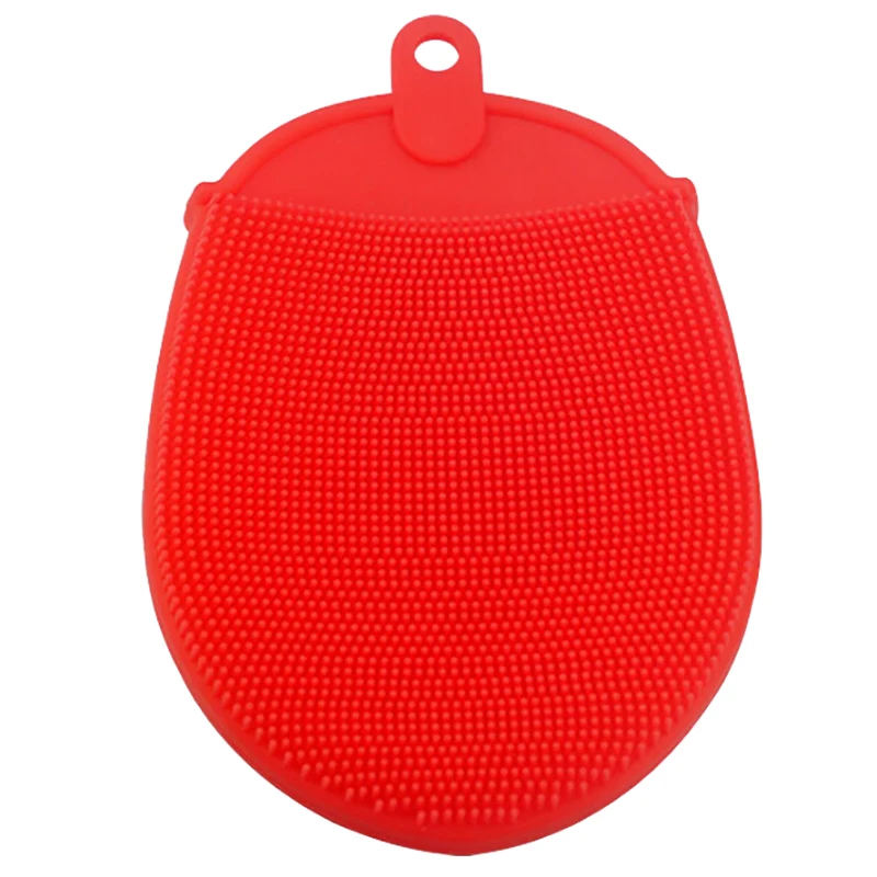 as pic Back Bath Gloves Exfoliation Shower Brush Body Bathroom Supplies Silicone Exfoliating Brush Scrubber Bath Scrub Glove Spa - Цвет: as pic