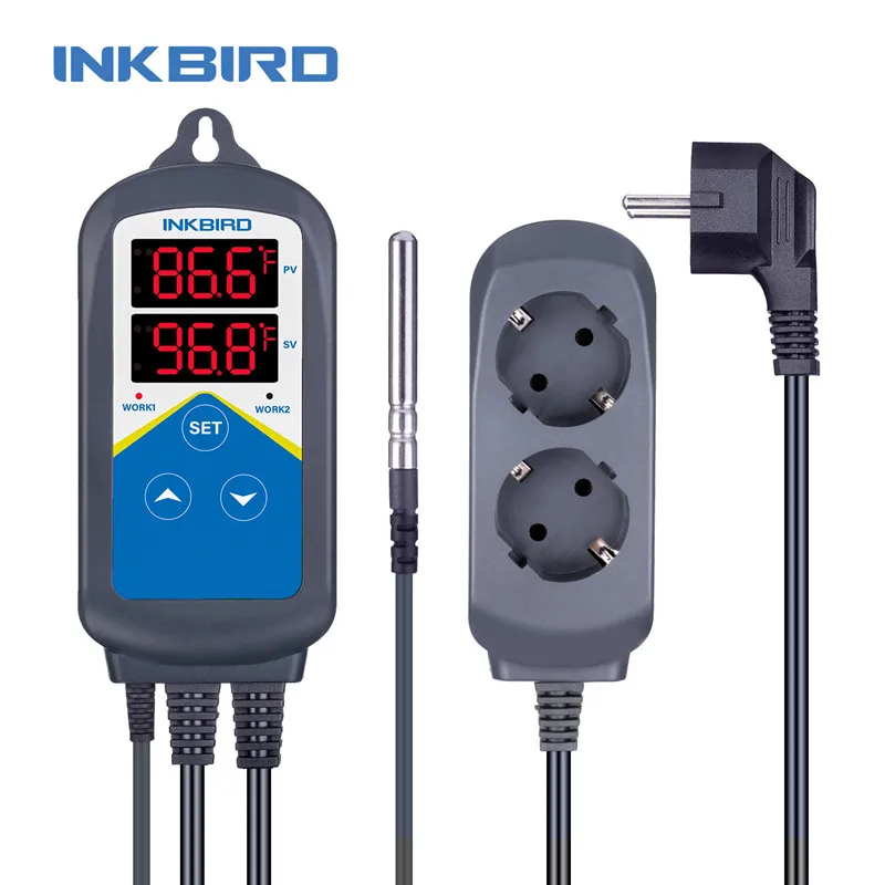 

Inkbird ITC-306T Pre-wired Temperature Controller Thermostat Heating Without Cooling Controlling For aquarium Carboy Homebrewing