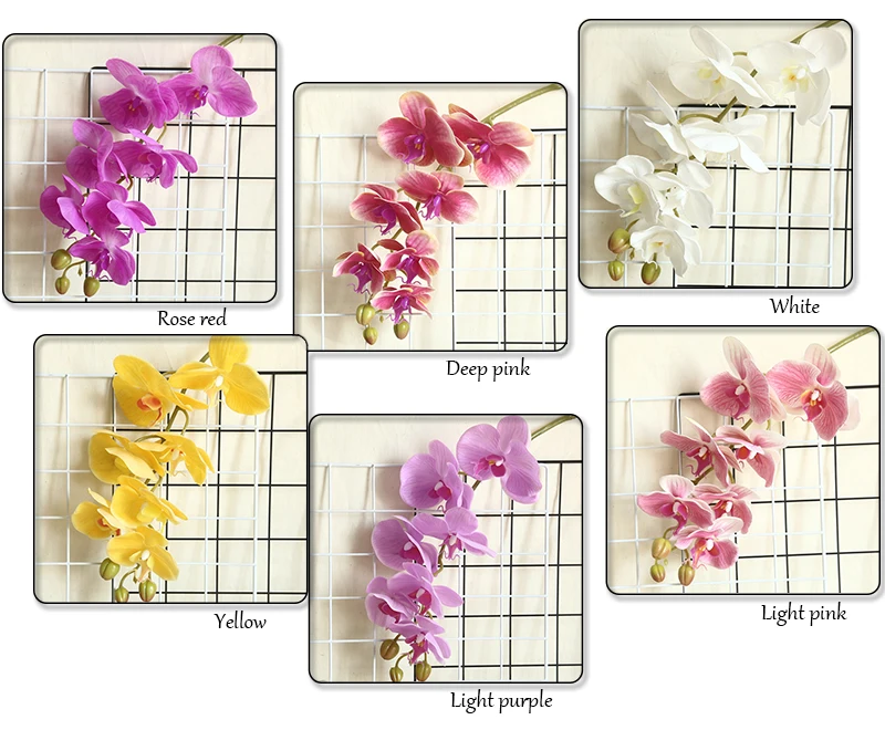 JAROWN Phalaenopsis Butterfly Orchid Latex Real Touch Artificial Flower Wedding Decoration Orchid Floral Party Home Decor Flores (13)