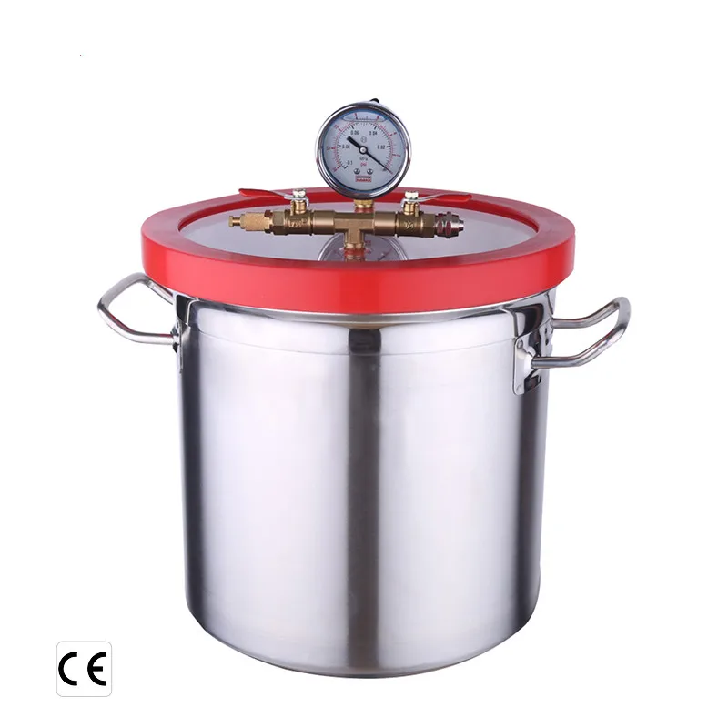 Stainless Steel Vacuum Chamber 5/6 Gallon Vacuum Defoaming Barrel for Epoxy Resin AB Glue 20L/24L