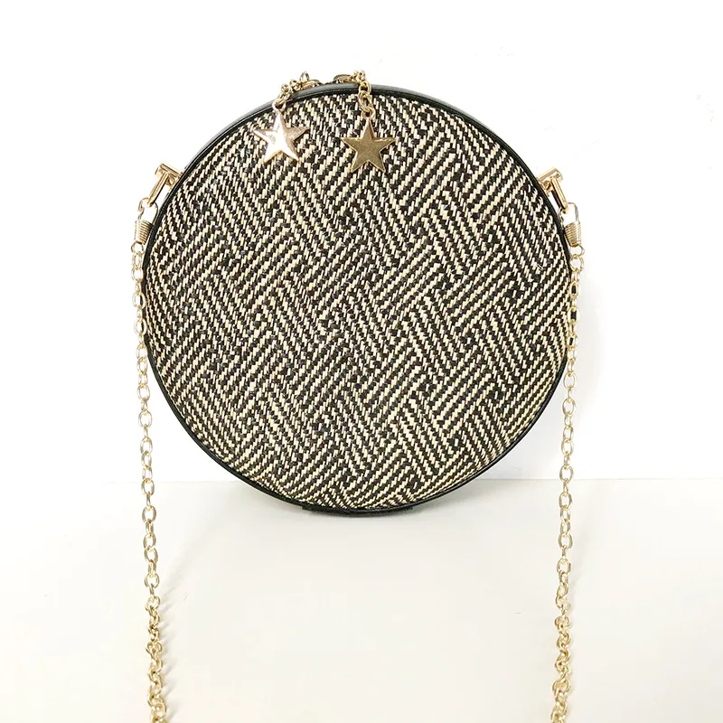 

New Style Weaving WOMEN'S Bag Retro Versatile Shoulder Evening Bag Fashion Dinner Travel Beach Bag