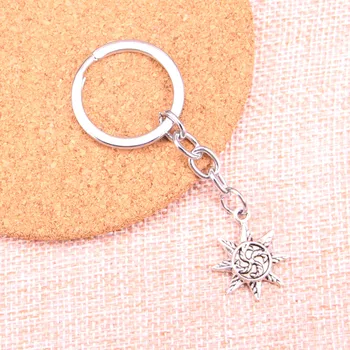 

20pcs sun Keychain 23*18mm Pendants Car Key Chain Ring Holder Keyring Souvenir Jewelry Gift