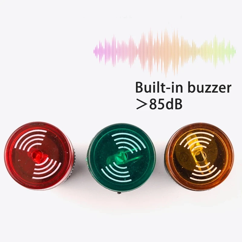 AD16-16SM 2V 24V 110V 220V 380V Flash Led Alarm Indicator Light Buzzer LED Active Buzzer Beep Alarm Indicator Red Green Yellow