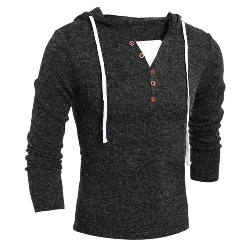 design de moda sólido com capuz camisola