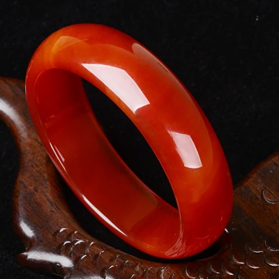 

Natural agate and chalcedony red 54-62mm bracelet, elegant princess jewelry, gift for mother to girlfriend