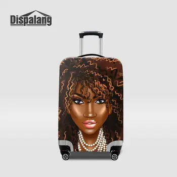 

Afro Lady Girl Africa Princess Prints Waterproof Luggage Protective Dust Cover Elastic Travel Suitcase Cover For 18-32 Inch Case