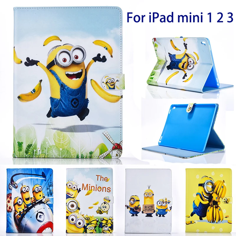 Чехол для планшета apple ipad mini 1 2 3 чехол 7 9 дюйма с рисунком миньонов подставкой папы