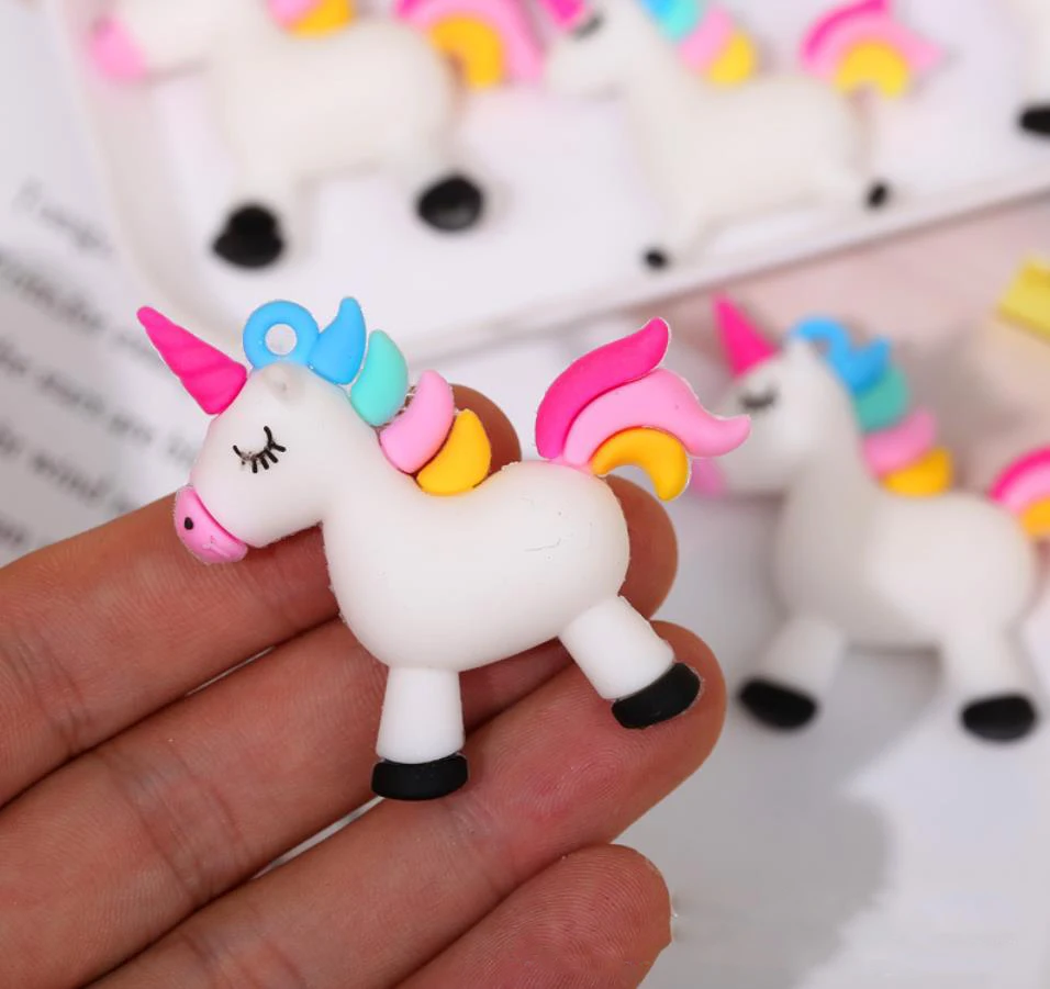 Acessórios para Chaveiro Silicone Popular Japonês Bonito Unicórnio Pingentes 3d Kawaii Borracha Macia Faça Você Mesmo Scrapbooking 4 360??20200619105318829