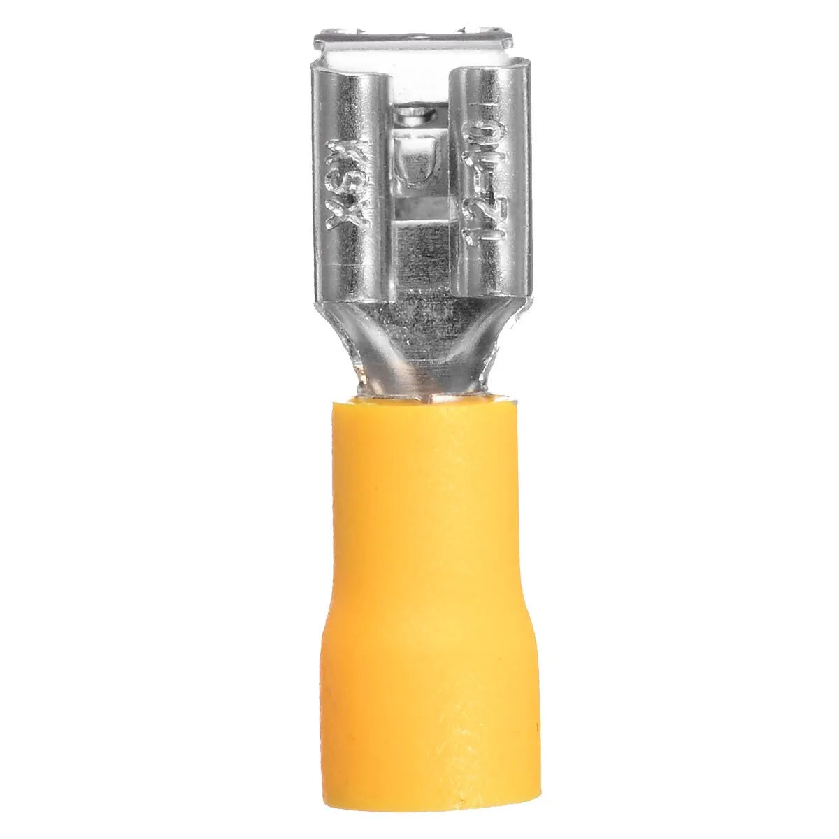 100 PCS 10-22AWG Insulated Crimping Piggyback Terminal Connectors Spade Crimp Terminal Connectors Assorted Kit 0.5-6.0mm2