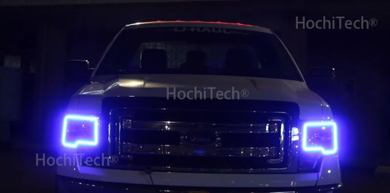 Для Ford F-150 F150 2009 2010 2011 2012 2013 с несколькими цветами RGB Цвет светодиодный Ангельские глазки набор ортопедических колец