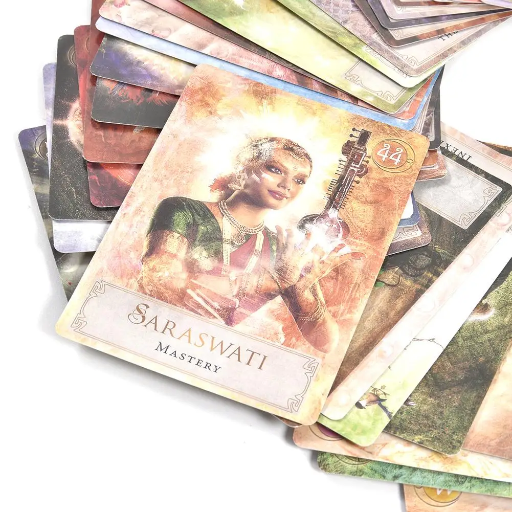 52 Pcs Sheets Tarot Cards Goddess Power Oracle Deck Games Guidebook Table Board Game Playing Card For Family Party Entertainment