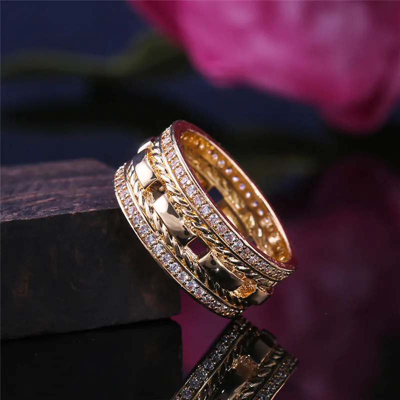 Модное Двухслойное кольцо с камнем AAA циркониевый кристалл, роскошные женские кольца из серебра 925 пробы, свадебные ювелирные изделия, кольца для помолвки для женщин
