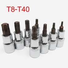 

37mm 1/4 Dr Wrench Short Torx Bit Socket Tools T20 Home Garden Functional Kit T8-T40 Screwdriver Bit Sockets Hand Tools