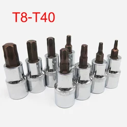Kit de soquete de ponta torx, ferramenta de soquete curto 37mm 1/4 dr para casa, jardim, estrutura funcional de chave de fenda, soquetes manuais