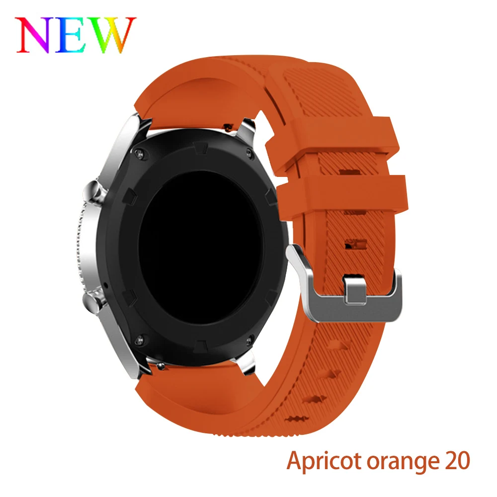 20 22 мм ремешок для часов Galaxy watch 46 мм 42 мм active 2 samsung gear S3 Frontier ремешок huawei watch GT ремешок amazfit bip 47 44 40 - Цвет ремешка: Apricot orange 20