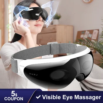 

ANLAN Visual Smart Eye Massager Wireless Air Compression 42â„ƒ Hot Eye Massage Large Battery Relieve Fatigue Eye Massage Glasses