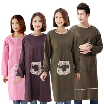 

Senyue Fashion Long Sleeve Waterproof and Oil-proof Protective Clothing Adult Work wear Women aprons