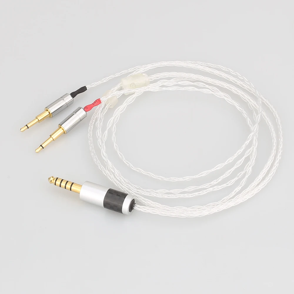 Free shipping 4 4mm 8core Silver Plated Headphone Upgrade Cable for HE1000 HE400S HE560 Oppo PM 1 PM 2