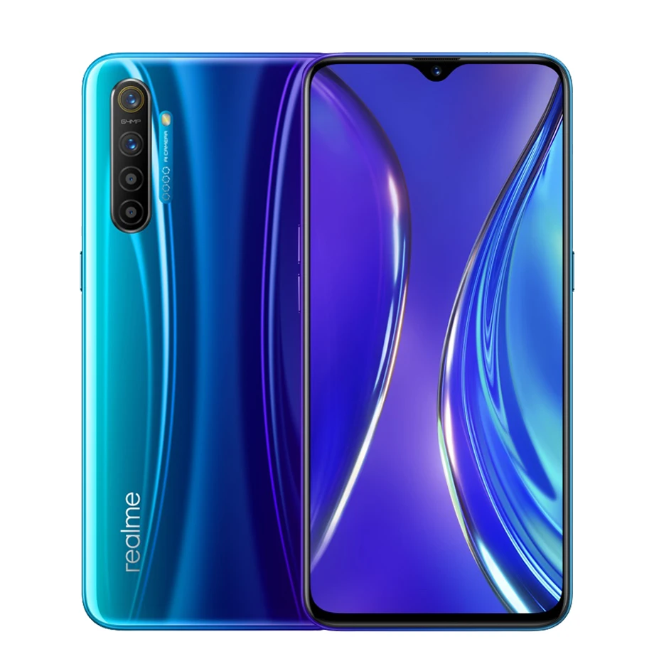 Дешево Оригинальный мобильный телефон Realme X2, 6,4 дюймов, супер AMOLED экран, 6 ГБ + 64 ГБ, Snapdragon, 730G камера, МП, четыре кадра, NFC Смартфон