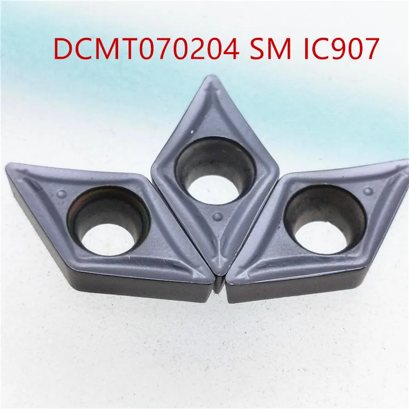Внешний токарный инструмент DCMT070204 SM IC907/908 твердосплавные вставки dcmt 070204 CVD