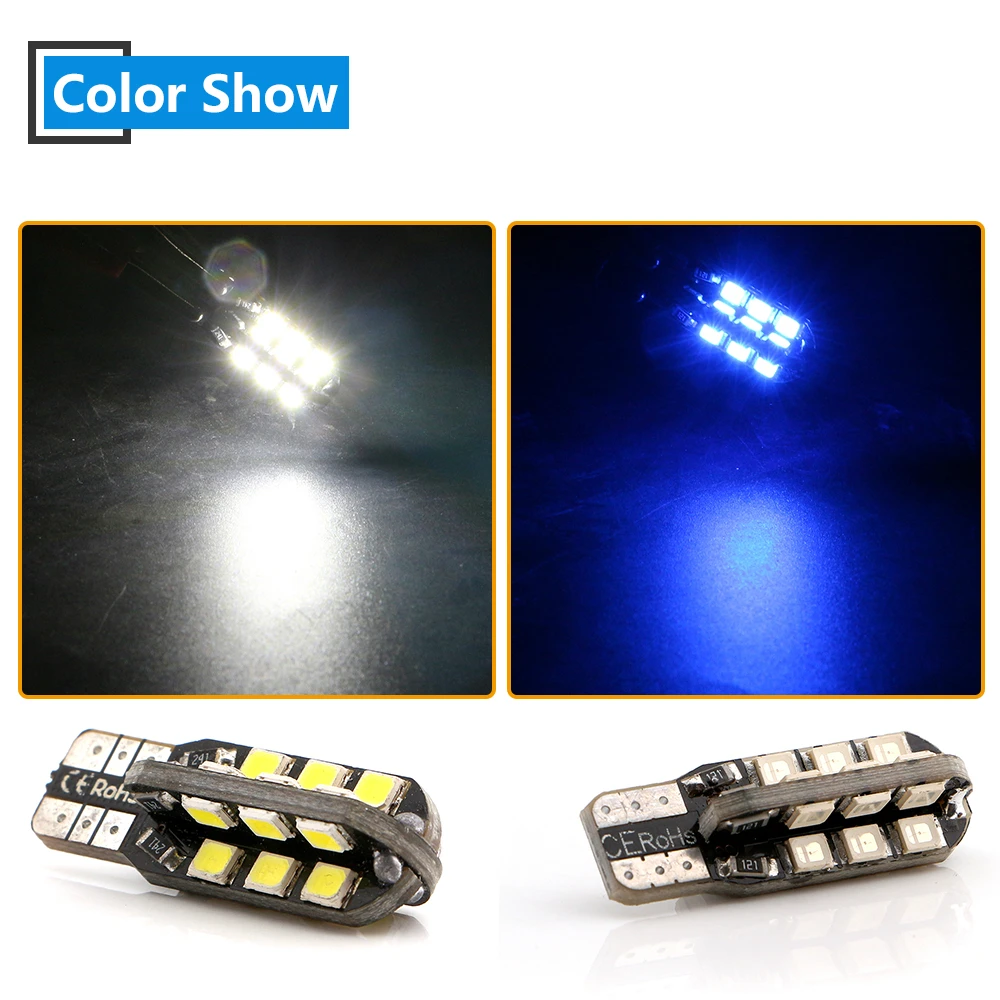 20 штук 1,8 W T10 Canbus 2835 24 SMD светодиодный лампы без ошибок автомобиля Карта лампы номерной знак инструмент Лампы для чтения 12V белого и синего цвета