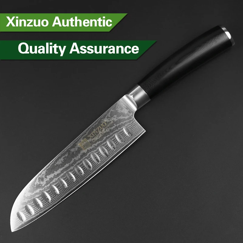 XINZUO " нож Santoku vg10 Дамасские японские кухонные ножи из нержавеющей стали профессиональный нож шеф-повара инструменты для приготовления G10 Ручка