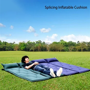 

Desert Camel CS030 Thickened Stitching Design Outdoor Camping Picnic Automatic Inflatable Sleeping Mat Mattress With Pillow