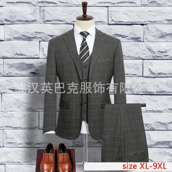 

new fashion high quality Wedding Dress Three Piece Set Trousers Vest Single Breasted Formal Mens Suits plus size XL-6XL7XL8XL9XL