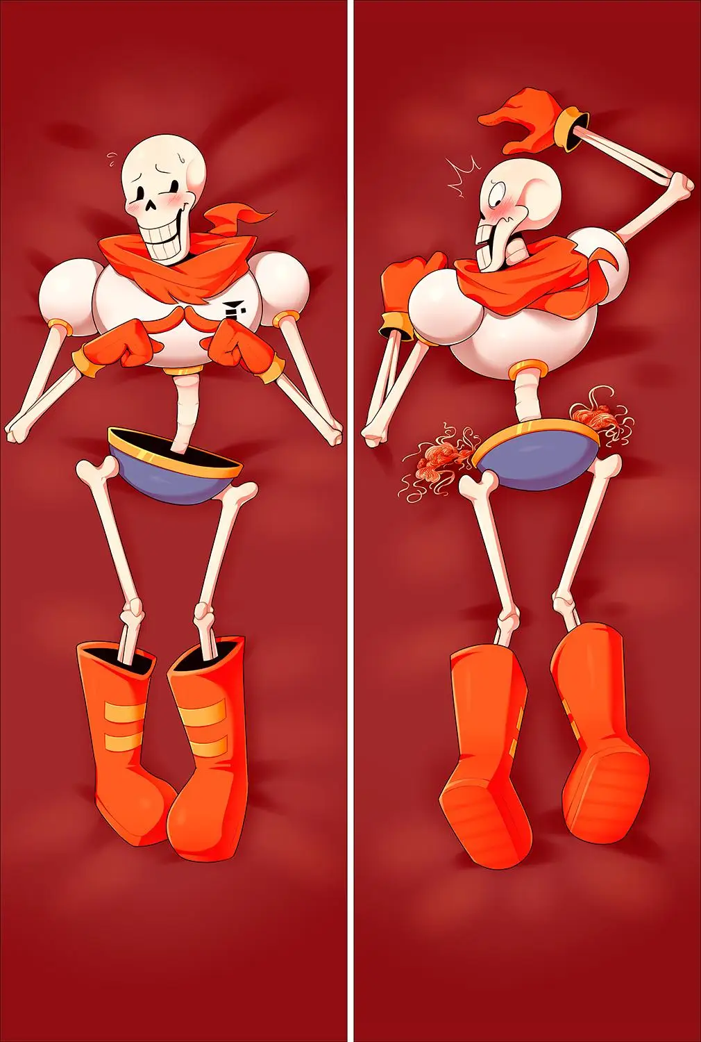 Undertale Anime Characters Dakimakura Cover - Sans and Undyne Body Pillow Case for Hugs image 3