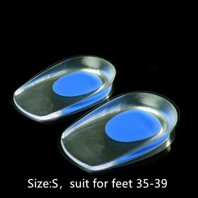 Pair Men Women Silicon Gel Heel Cushion Insoles Soles Relieve Foot Pain Protectors Spur Support Shoe Pad High Heel Inserts