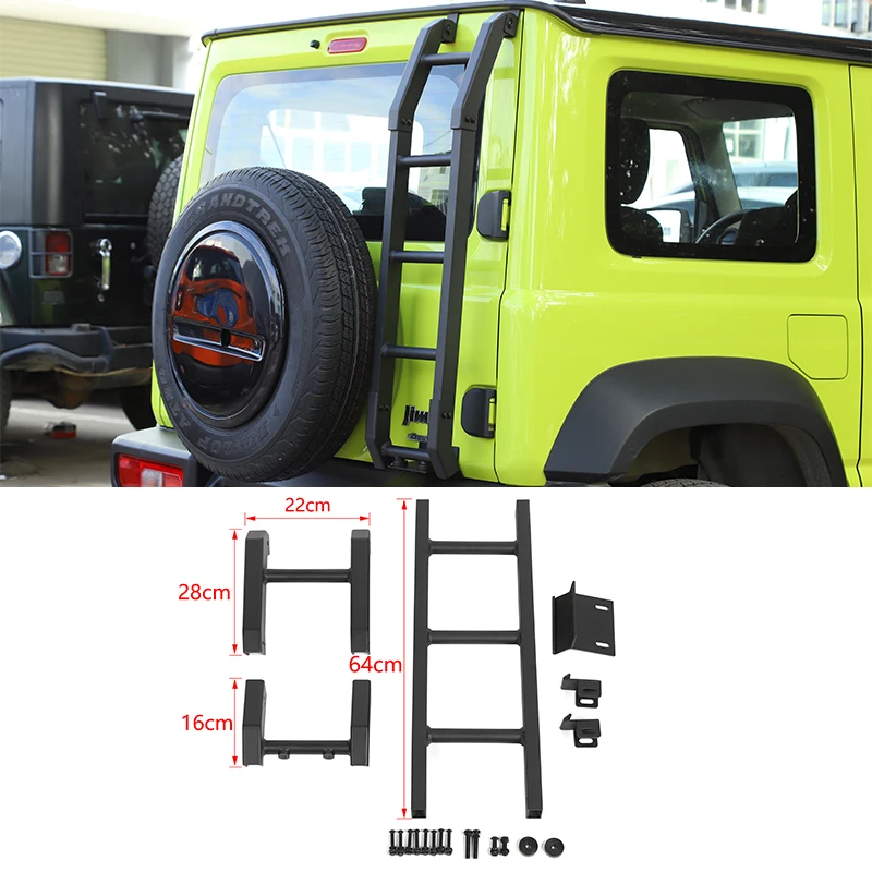 Schutz Rahmen für Suzuki Jimny JB74 Auto Hinten Tür Heckklappe Leiter für  Suzuki Jimny 2019 2020 2021 2022 Außen Zubehör - AliExpress