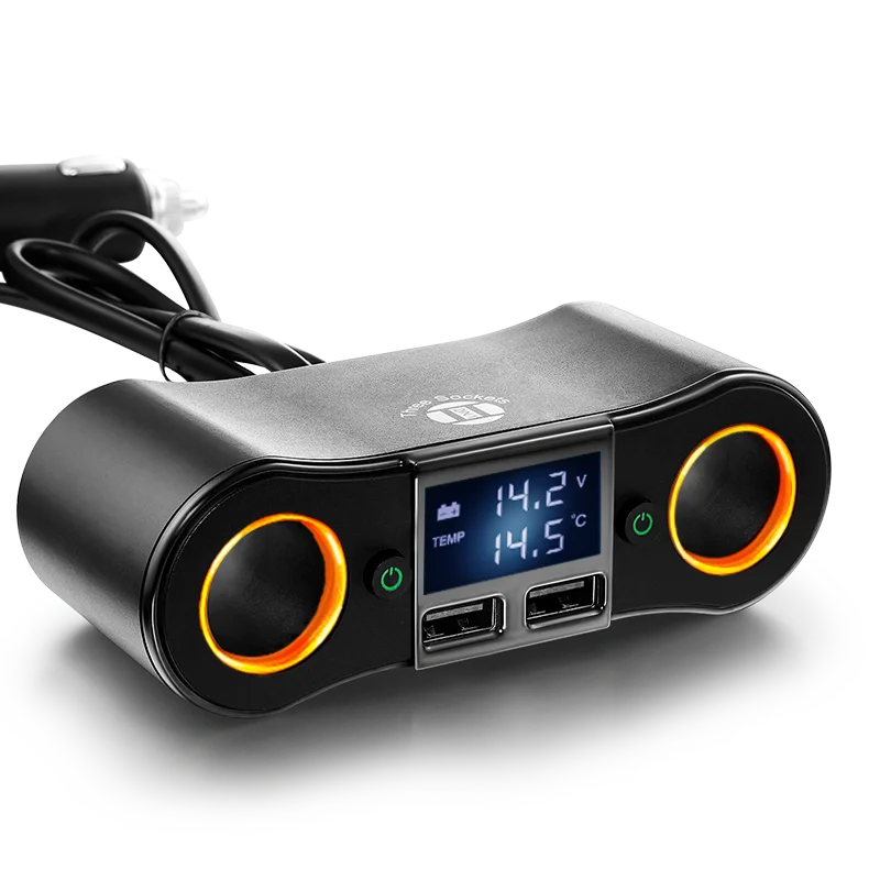 Автомобильный прикуриватель с двумя usb портами автомобильное зарядное