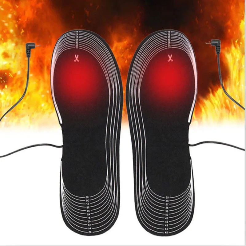 forefoot heat Стельки с подогревом, 4,5 в, с батареей, походные, уличные стельки, зимние, для ног, теплые, можно резать, с электрическим подогревом, стельки для обуви, USB зарядное устройство - Цвет: forefoot heat