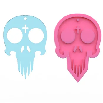 

Super Glossy Pointy Ear Resin Keychain Defense Skull Silicone Mould for DIY Jewelry Epoxy Crafting Mold Z18