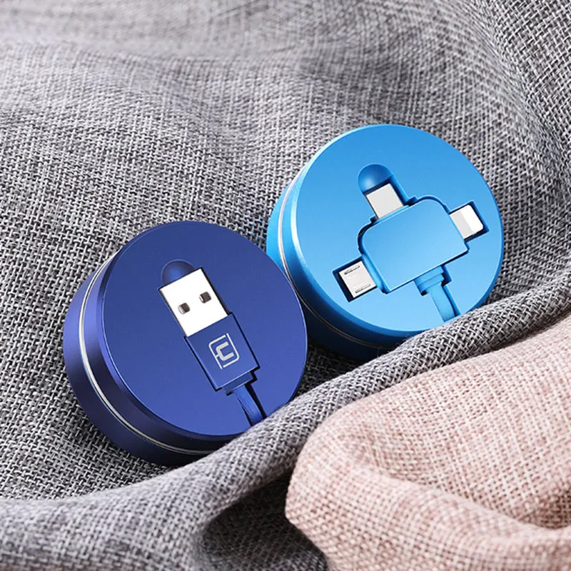 Кабель Cafele usb type-c 1 м телескопические кабели Micro Usb для IPhone Xs Max Xiaomi Mi9 huawei Red rice Note Android samsung Oppo