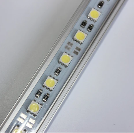 DC 12 вольт 0,5 м 5050 SMD светодиодный жесткий полосатый свет для бара 12 в 36 светодиодный s шкаф витрина украшение освещение с корпусом из алюминиевого сплава