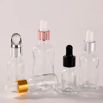 

5-100ml Dropper Bottle Clear Glass Empty Cosmetic Packaging Container Aromatherapy Liquid Pipette Essential Oil Bottles Travel