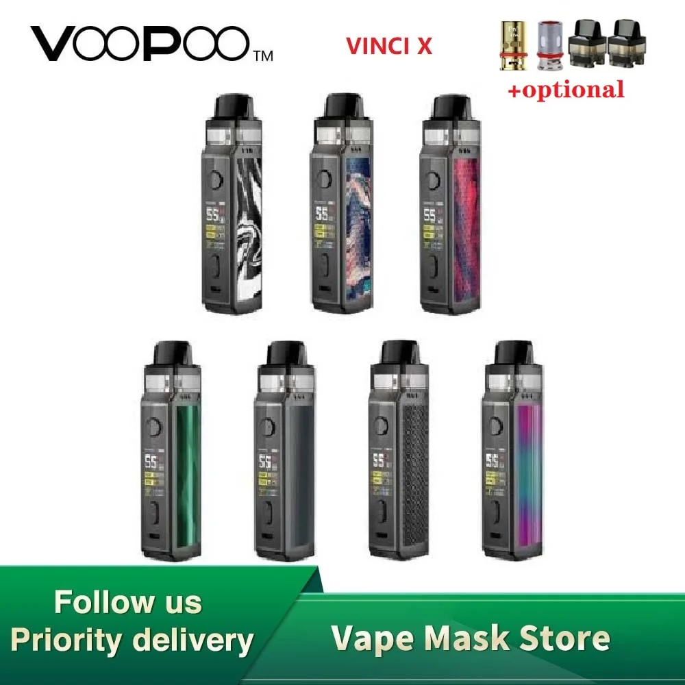 Новый оригинальный набор VOOPOO VINCI X 70W Pod с двойной катушкой 0 96 дюймовый экран