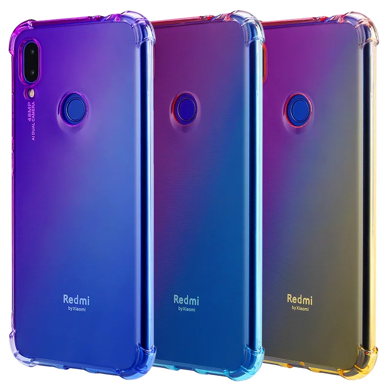 

Xiaomi Redmi note 7 Case ,Gradient phone case Clear Case High quality TPU For redmi note 7 cover precise hole Anti-resistant