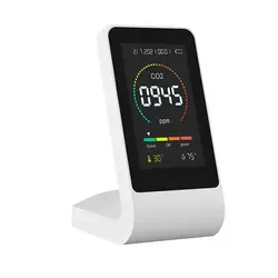 Air Quality Monitor CO2 Detector Temperature Meter Humidity Meter Instantly Measures Indoor Outdoor Air Quality Levels
